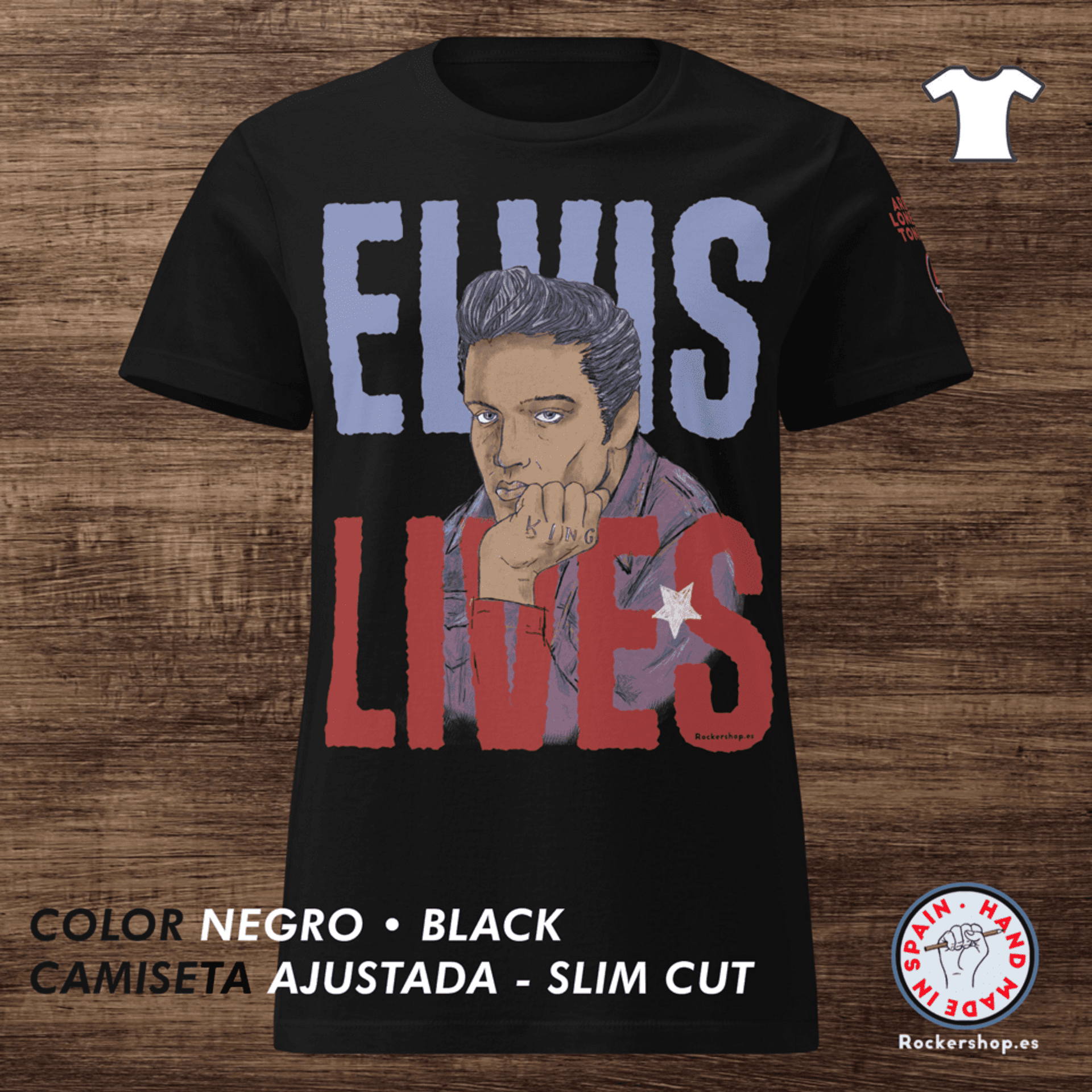 ELVIS LIVES camiseta ajustada - 2