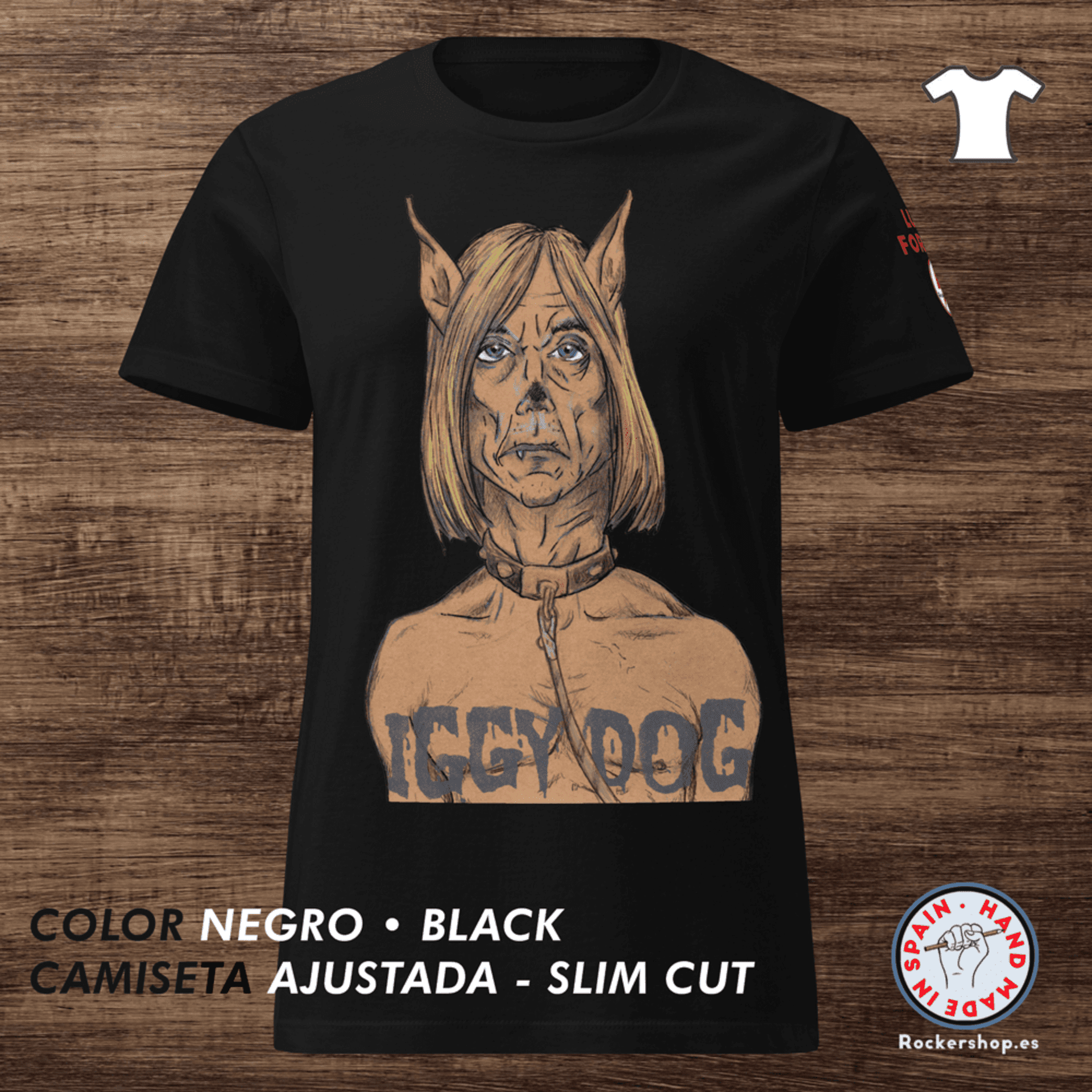 IGGY POP DOG camiseta ajustada - 2