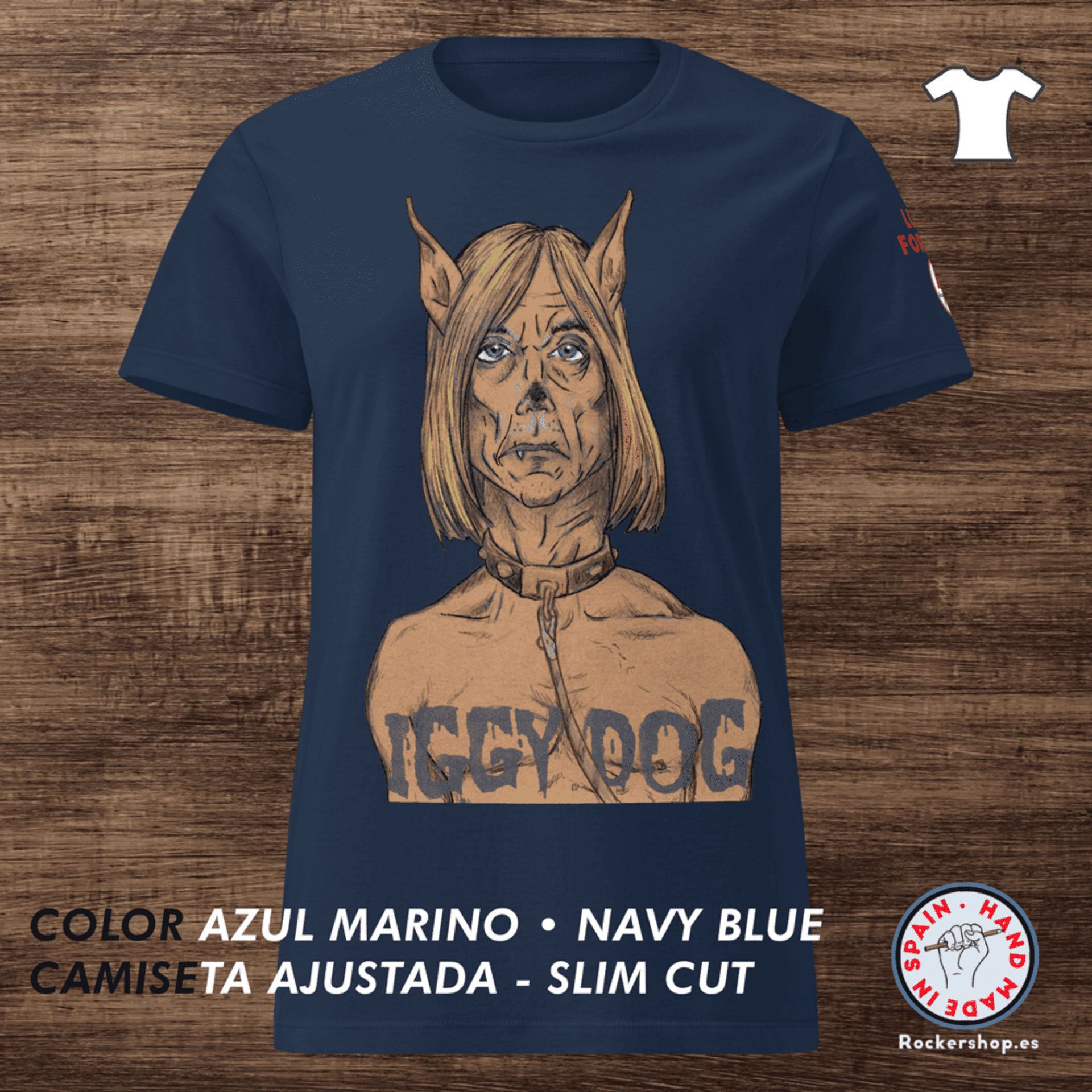 IGGY POP DOG camiseta ajustada - 4