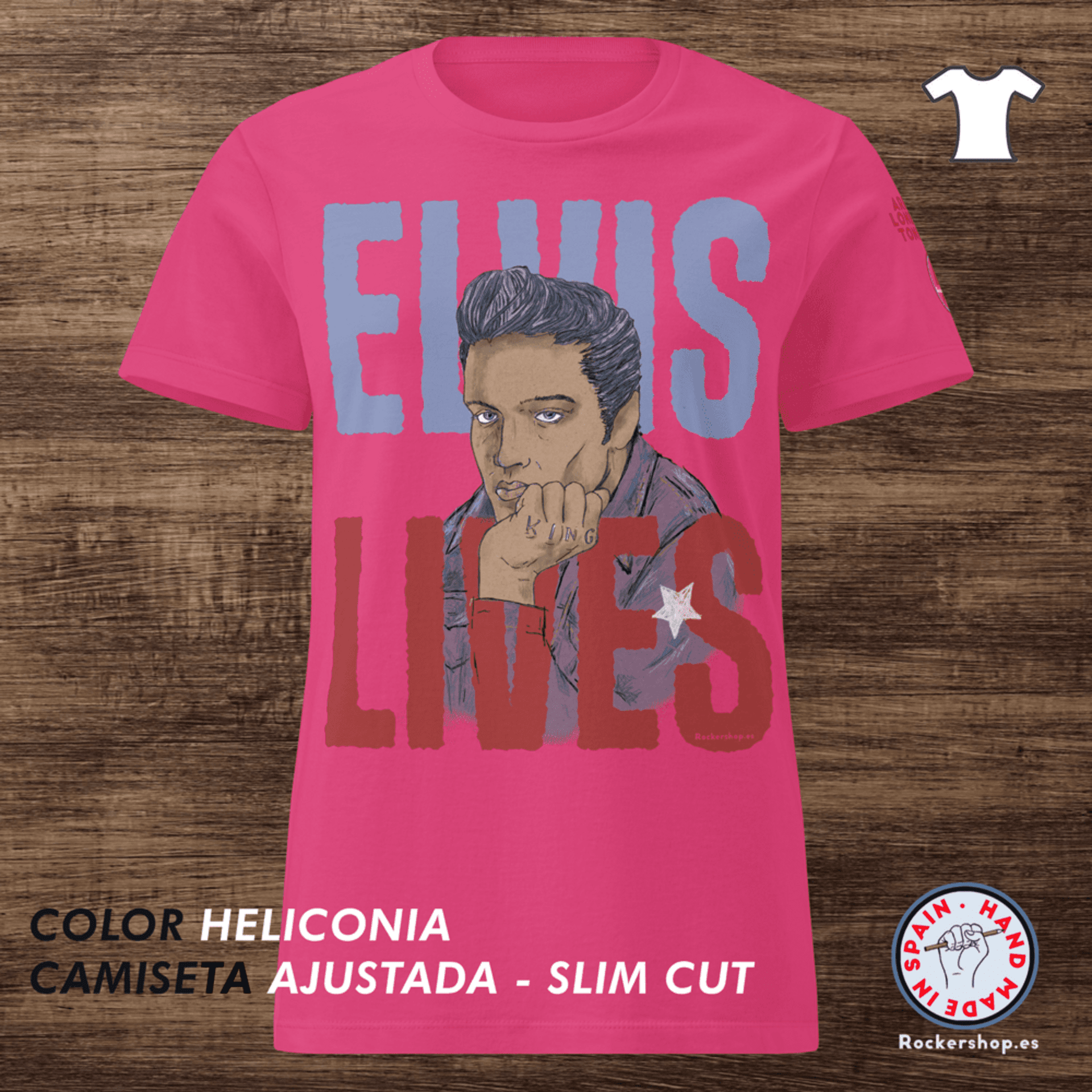 ELVIS LIVES camiseta ajustada - 6