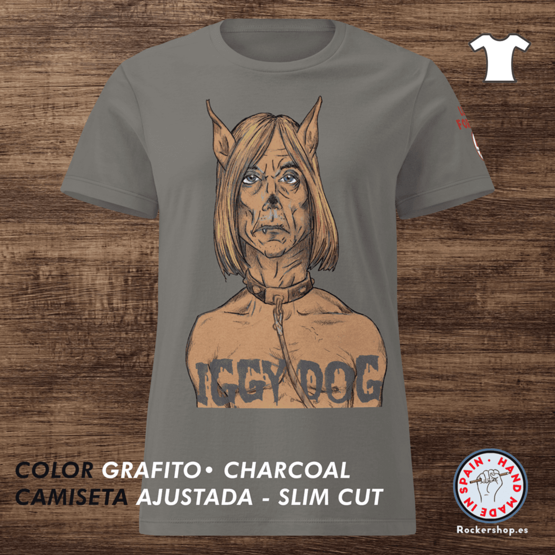 IGGY POP DOG camiseta ajustada - 3