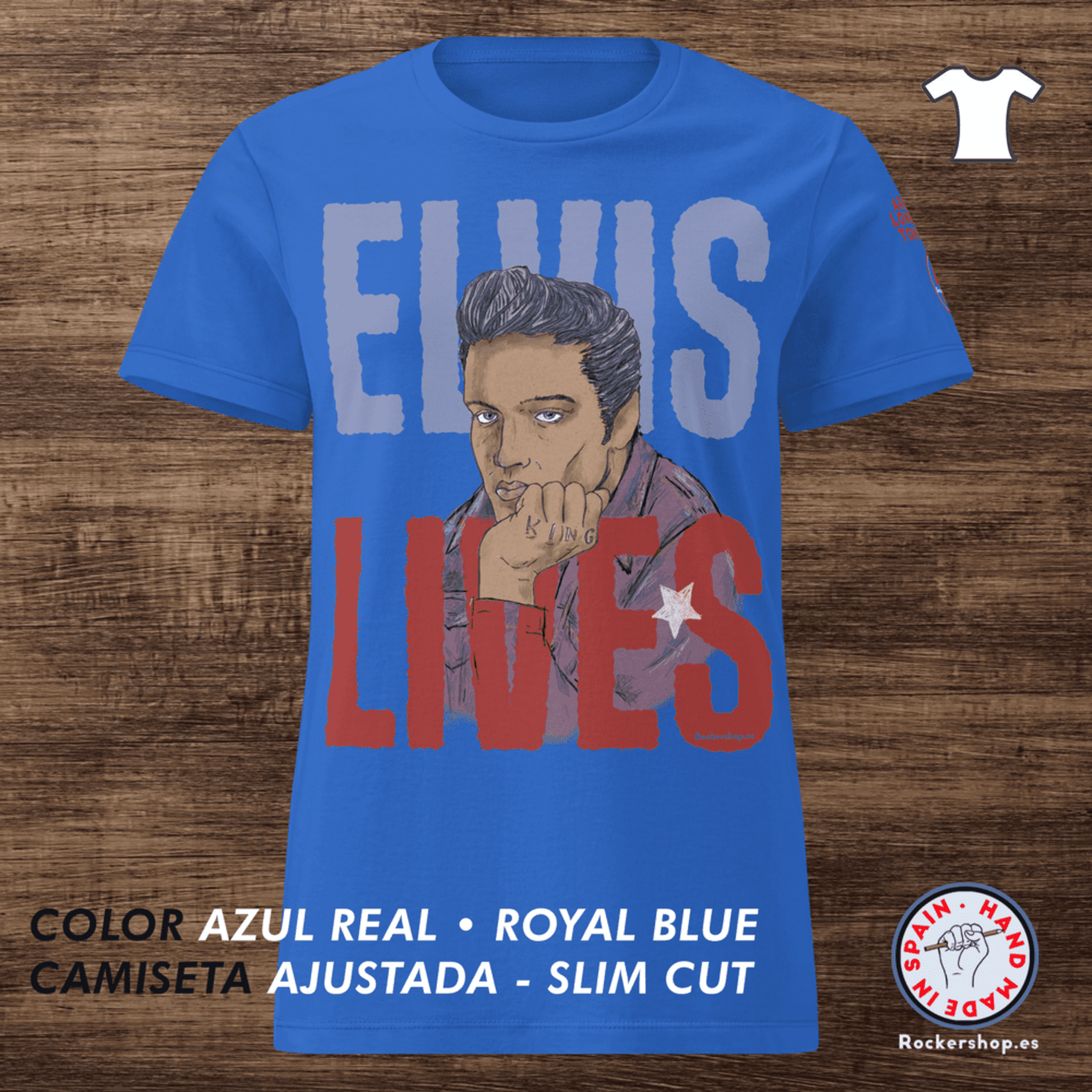 ELVIS LIVES camiseta ajustada - 4