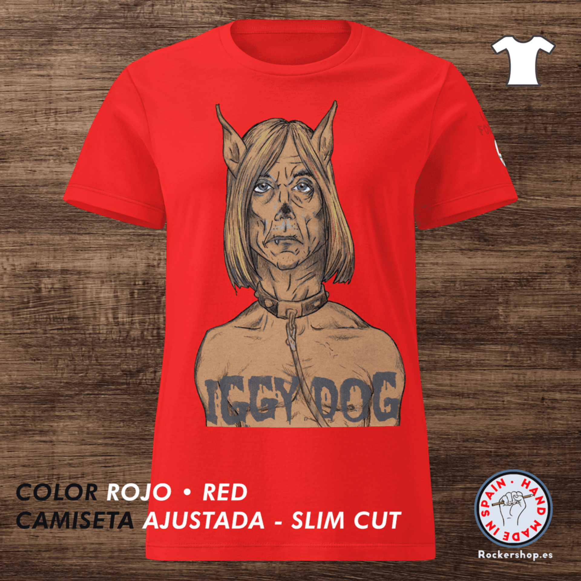 IGGY POP DOG camiseta ajustada - 6