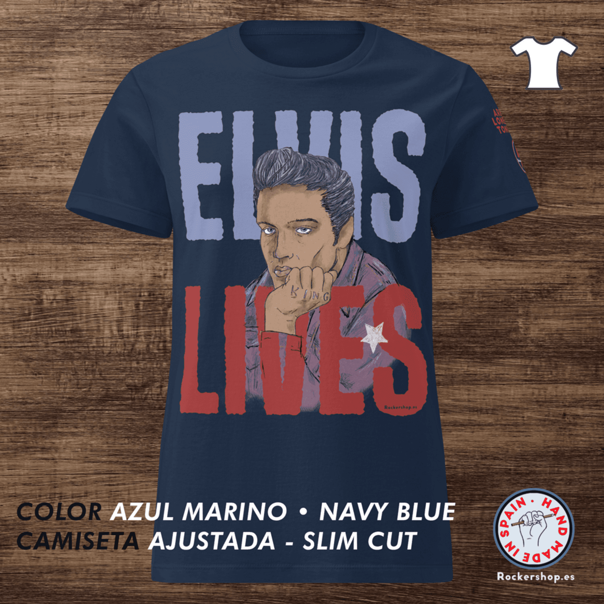 ELVIS LIVES camiseta ajustada - 3