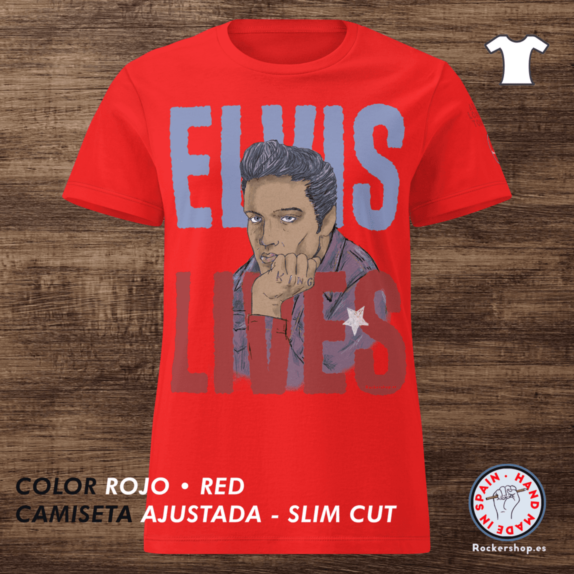 ELVIS LIVES camiseta ajustada - 5